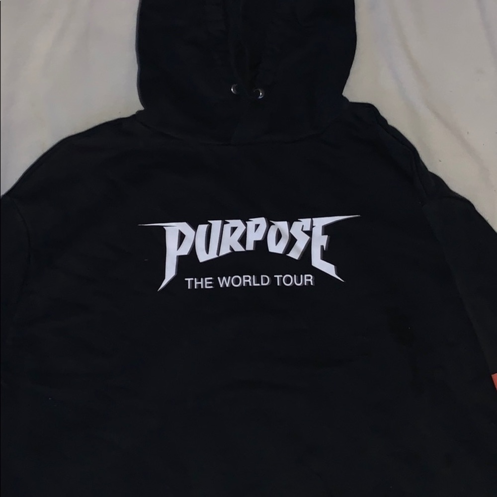 Justin Bieber Purpose Tour Cropped Sweatshirt